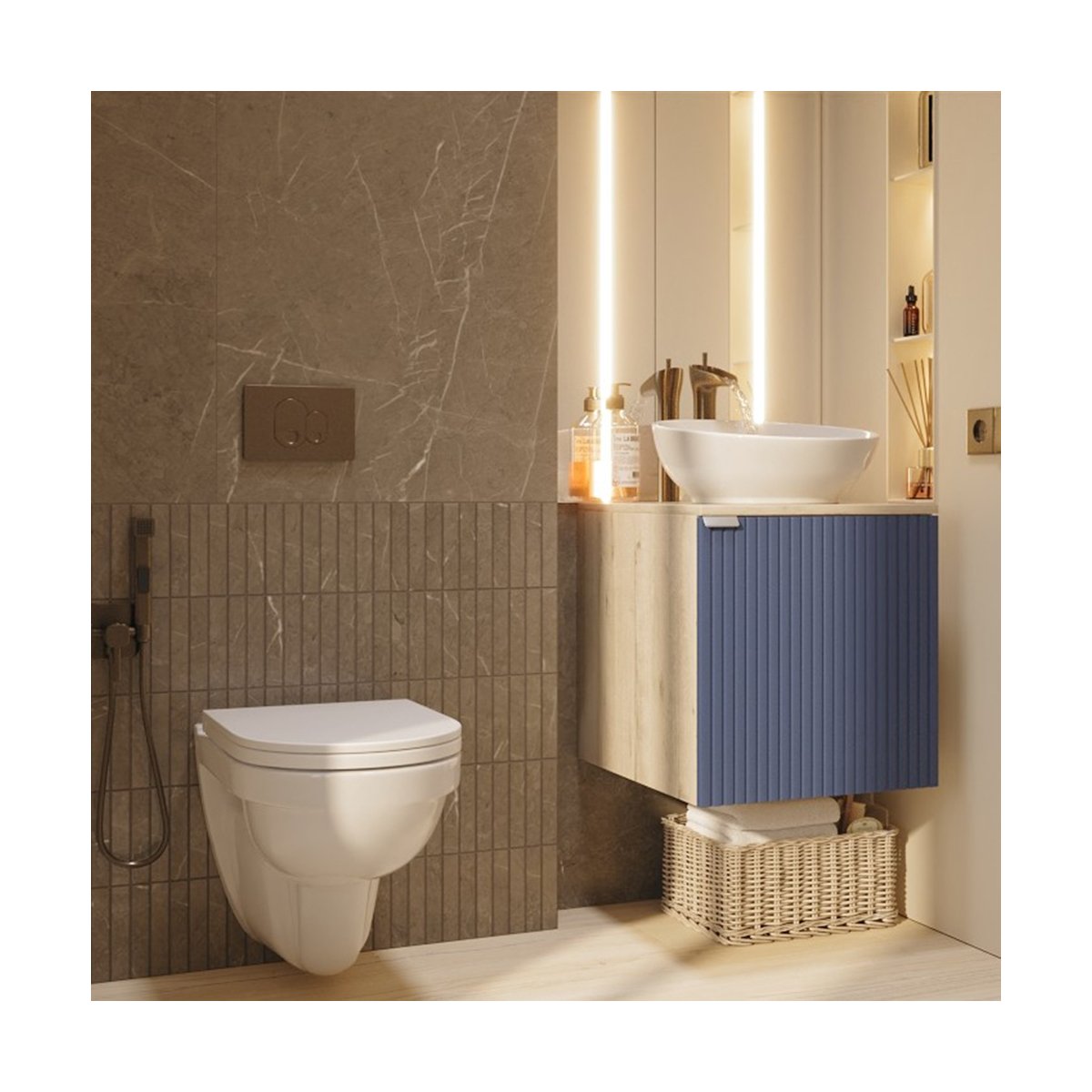 УНИТАЗ ПОДВЕСНОЙ "BEST" БЕЛЫЙ "SANITA LUXE"  WC.WH/Best/DM/WHT.G/S1 