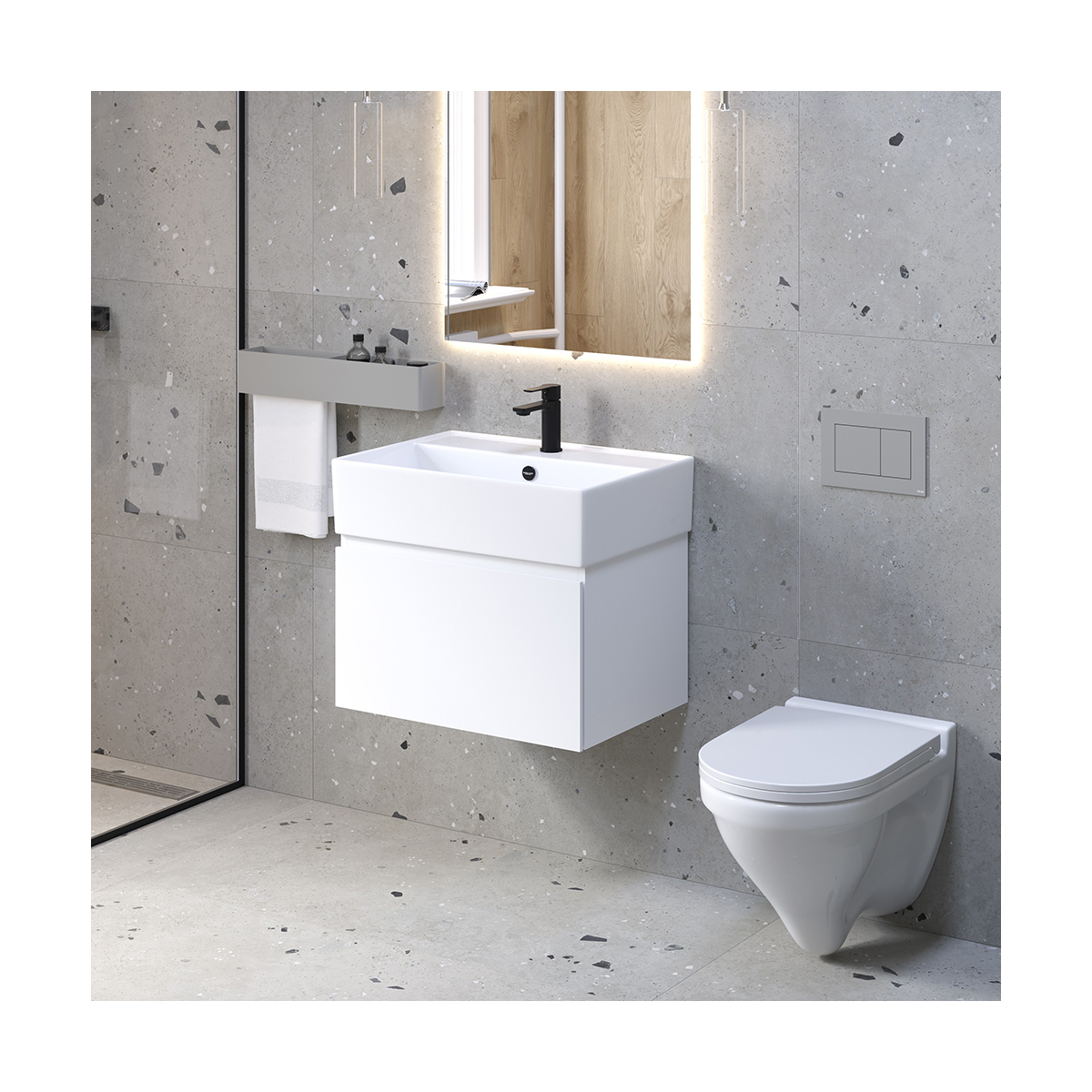 УНИТАЗ ПОДВЕСНОЙ "ATTICA" БЕЛЫЙ "SANITA LUXE"  WC.WH/Attica/DM/WHT.G/S1 