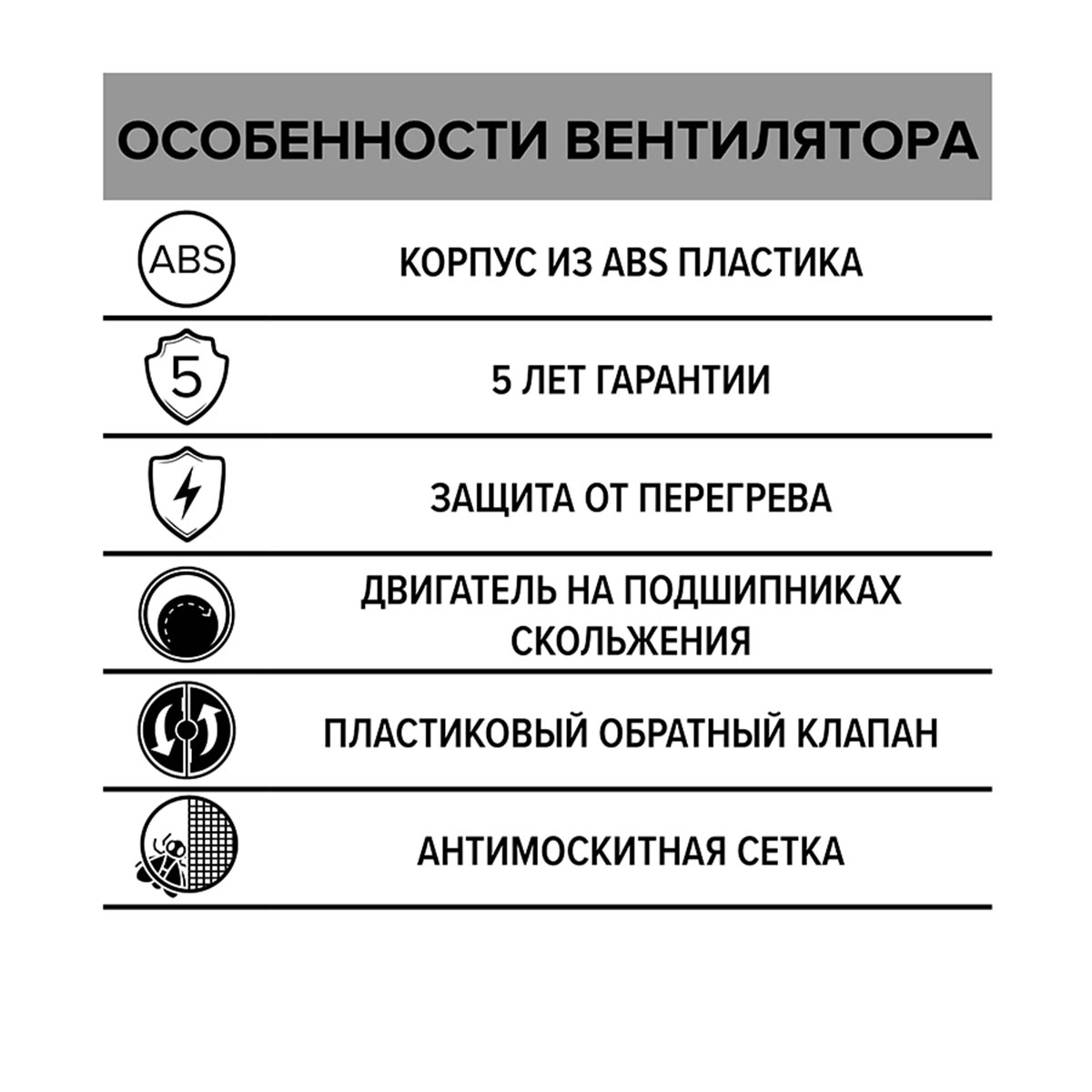 ВЕНТИЛЯТОР E 100 S C ОСЕВОЙ С ОБРАТНЫМ КЛАПАНОМ И АНТИМОСКИТНОЙ СЕТКОЙ D100 (1/24) "ЭРА" 