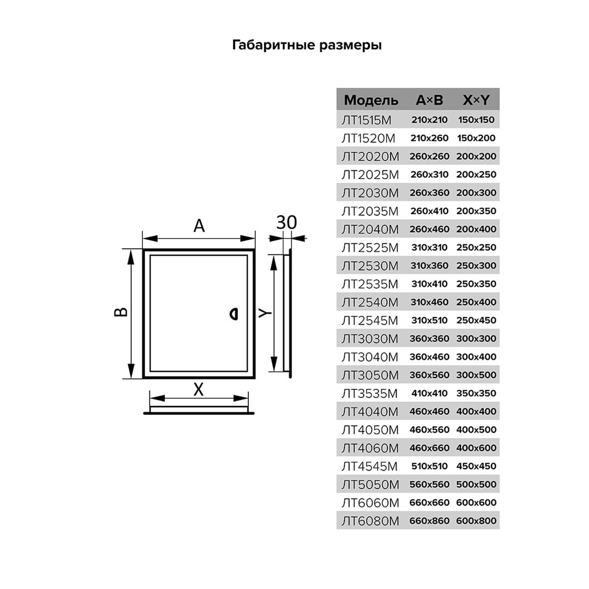 ЛЮК-ДВЕРЦА РЕВИЗИОННАЯ 560 Х 560 ММ С ФЛАНЦЕМ,РУЧКОЙ,МАГНИТ. ЗАМКАМИ, МЕТАЛ. (1/8) "EVECS" ЛТ5050Мп 