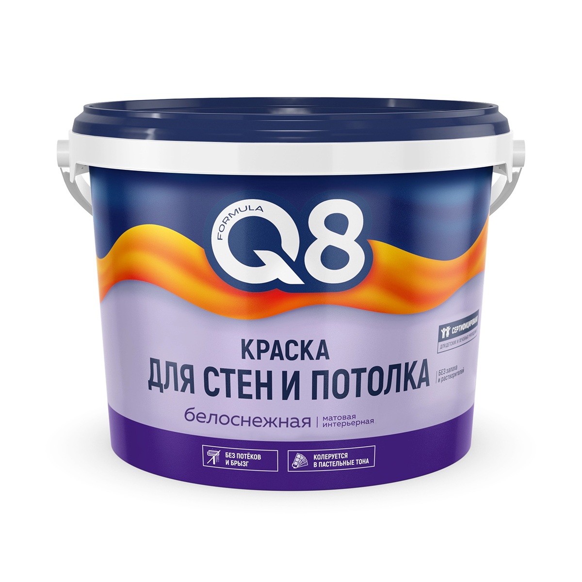 КРАСКА В/Д  ДЛЯ СТЕН И ПОТОЛКОВ "FORMULA Q8"  2,7 КГ (1/4) 