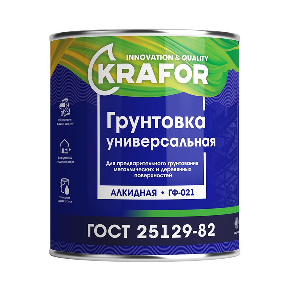 ГРУНТ ГФ-021 КРАСНО-КОРИЧНЕВЫЙ  2,7 КГ (1/6) "KRAFOR" 