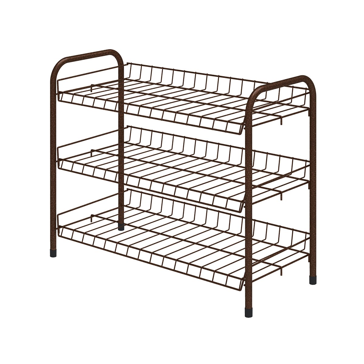 ЭТАЖЕРКА ДЛЯ ОБУВИ 3 ПОЛКИ РАЗБОРНАЯ (66 Х 28 Х 52 СМ) МЕДНЫЙ АНТИК (1) ЭТ5/А  "НИКА" 