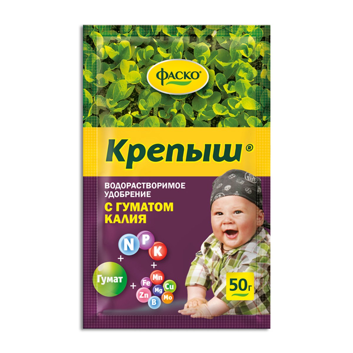 УДОБРЕНИЕ ДЛЯ РАССАДЫ "КРЕПЫШ" ОРГАНОМИНЕРАЛЬНОЕ 50 Г (50) "ФАСКО" 