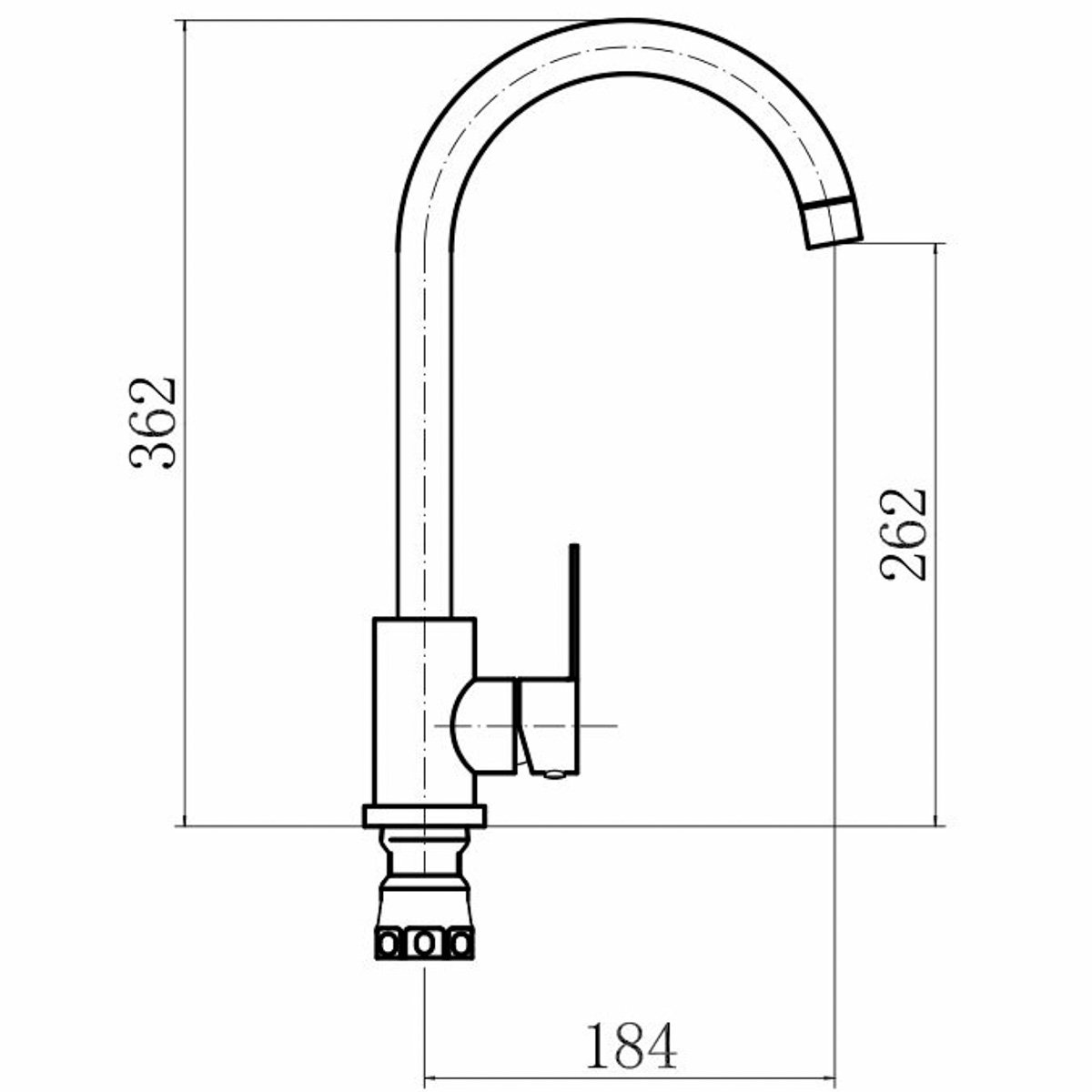 СМЕСИТЕЛЬ ДЛЯ КУХНИ PL4001, ХРОМ (1/20) "PLSTART" 