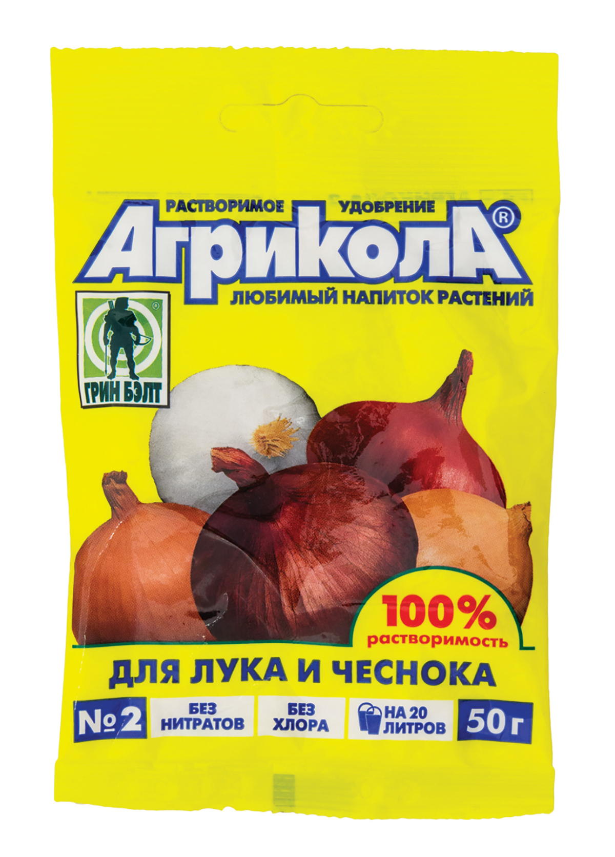 УДОБРЕНИЕ "АГРИКОЛА 2" ДЛЯ ЛУКА И ЧЕСНОКА 50 Г (1/100) "GREEN BELT" 