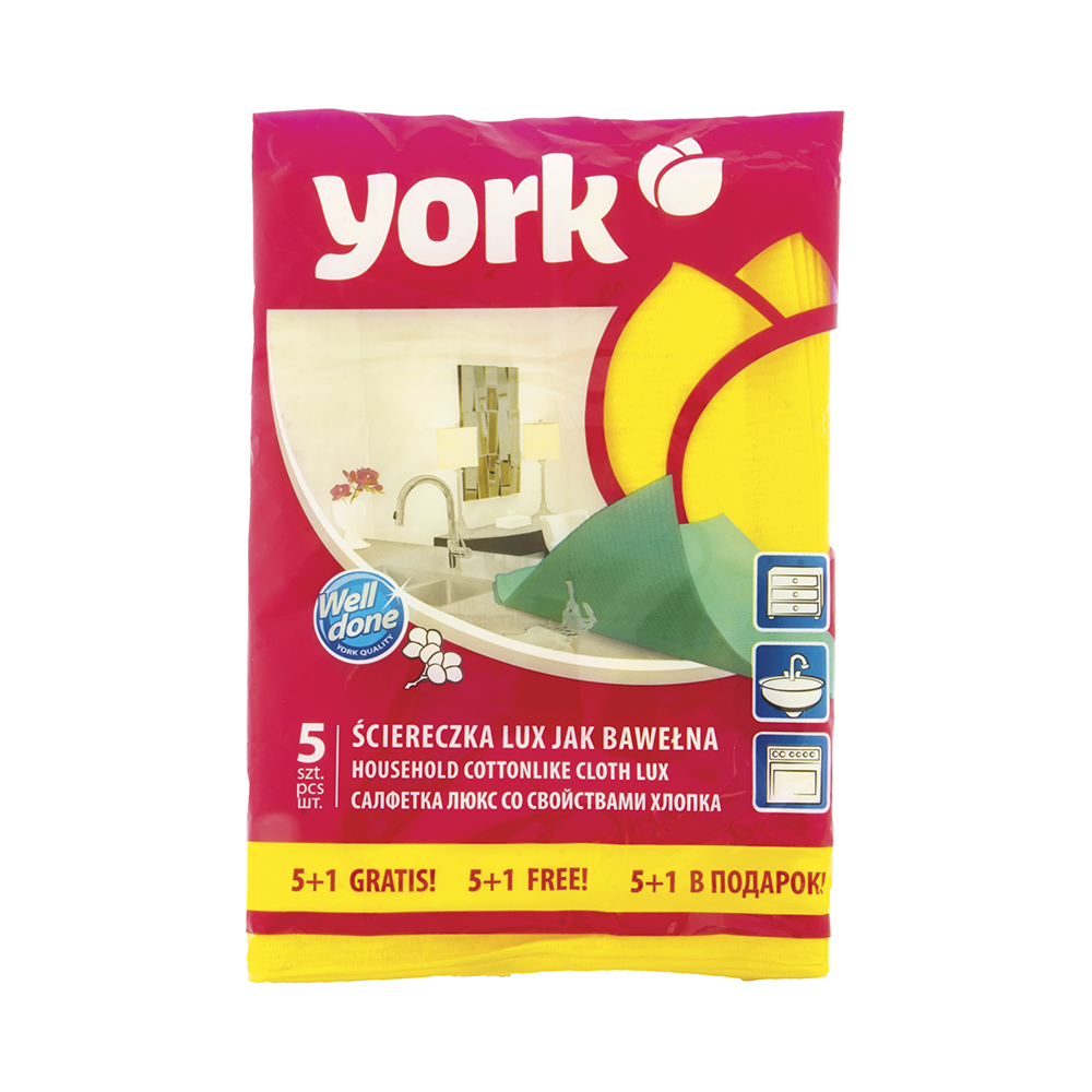 САЛФЕТКИ "ЛЮКС" СВЕРХВЛАГОВПИТЫВАЮЩИЕ, УПАК. 6 ШТ. (1/56) "YORK" 