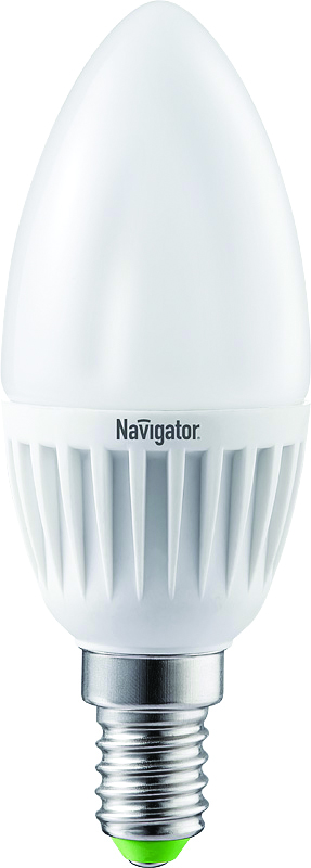 ЛАМПА СВЕТОДИОДНАЯ (LED)  C37  СВЕЧА  05W 2700 К  E14, МАТОВ., ТЕПЛ. СВЕТ(10/100) "NAVIGATOR" 94 480 