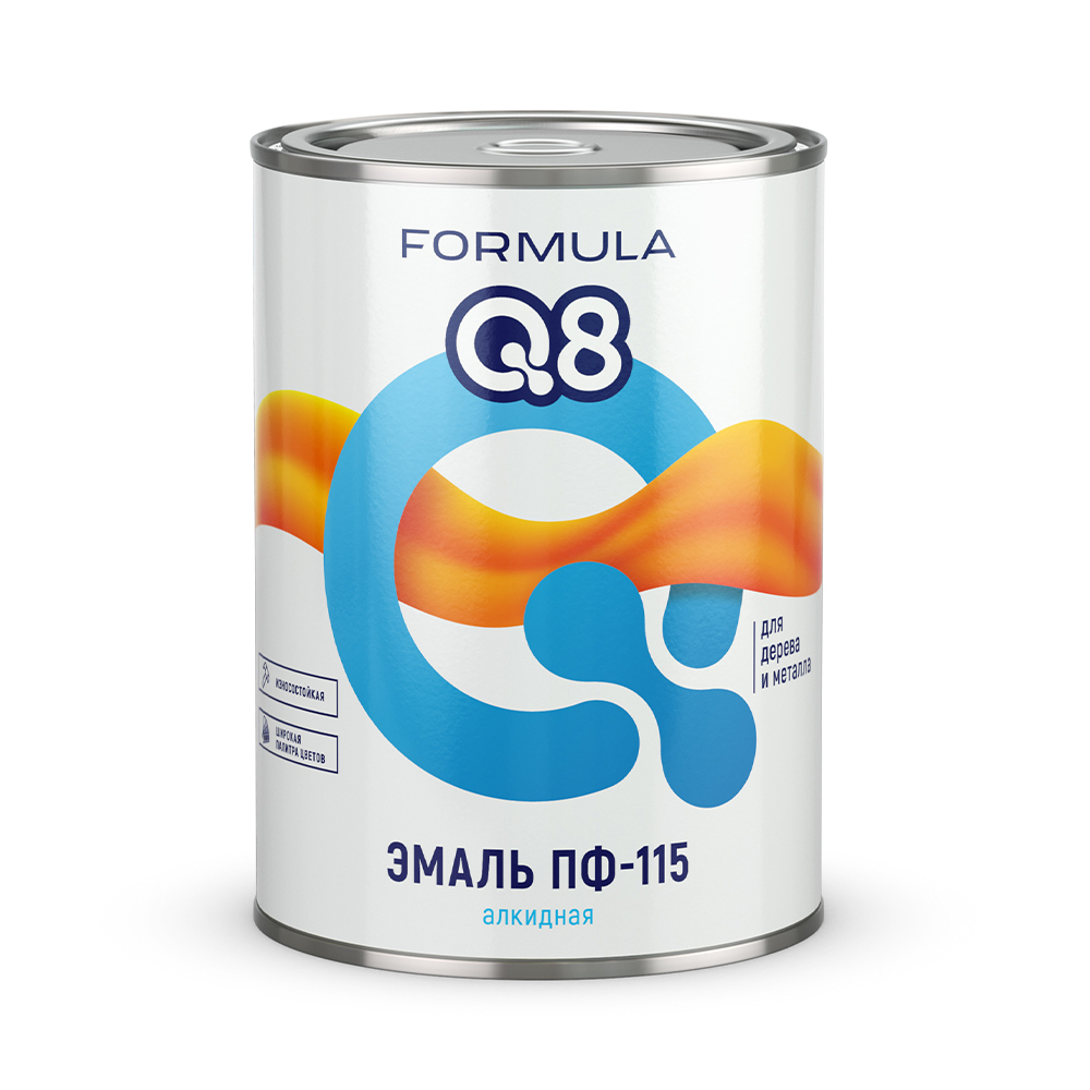 ЭМАЛЬ  ПФ-115  БЕЛАЯ  0,9 КГ (1/14) "FORMULA Q8" 