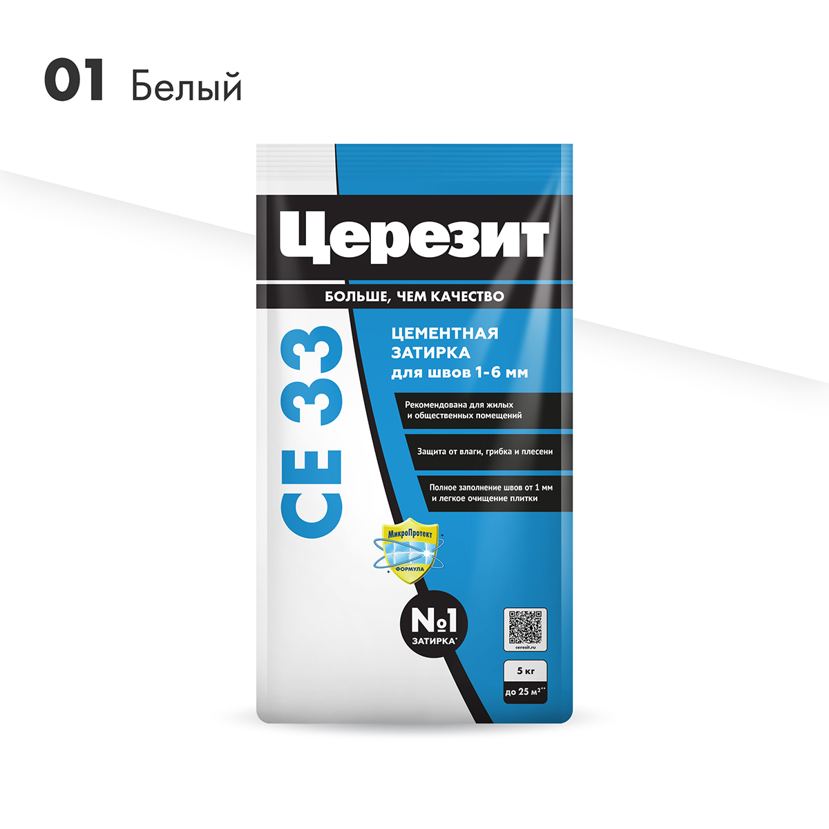 ЗАТИРКА СЕ 33 №01 БЕЛАЯ  5 КГ (1/4) "CERESIT" 