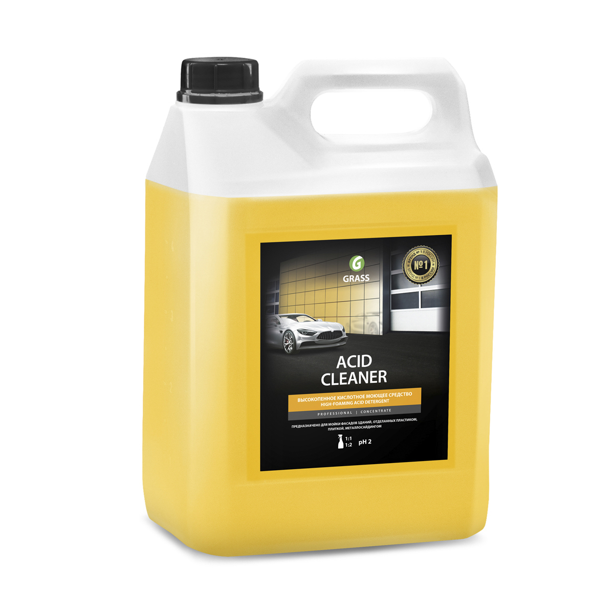 СРЕДСТВО ДЛЯ ОЧИСТКИ ФАСАДОВ  "ACID CLEANER" 5,9 КГ (КИСЛОТНОЕ) (1/4) "GRASS" 