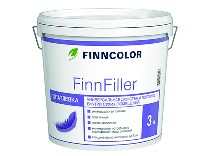 ШПАТЛЕВКА ФИНИШНАЯ "FINNFILLER"  3 Л (1) "FINNCOLOR" 