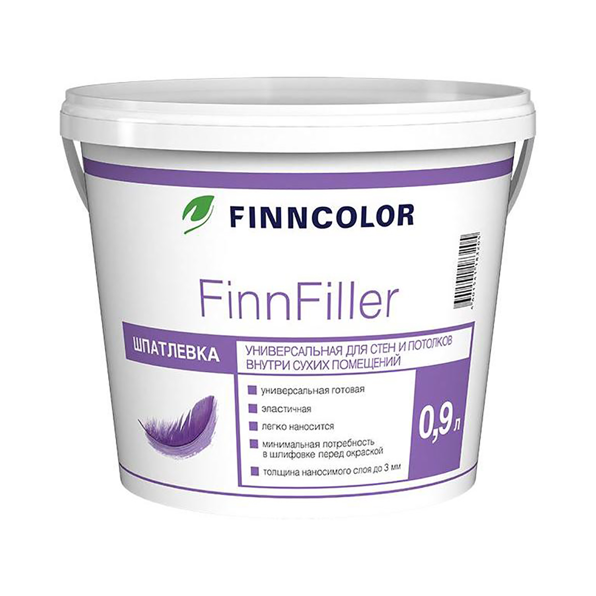 ШПАТЛЕВКА ФИНИШНАЯ "FINNFILLER"  0,9 Л (1/18) "FINNCOLOR" 