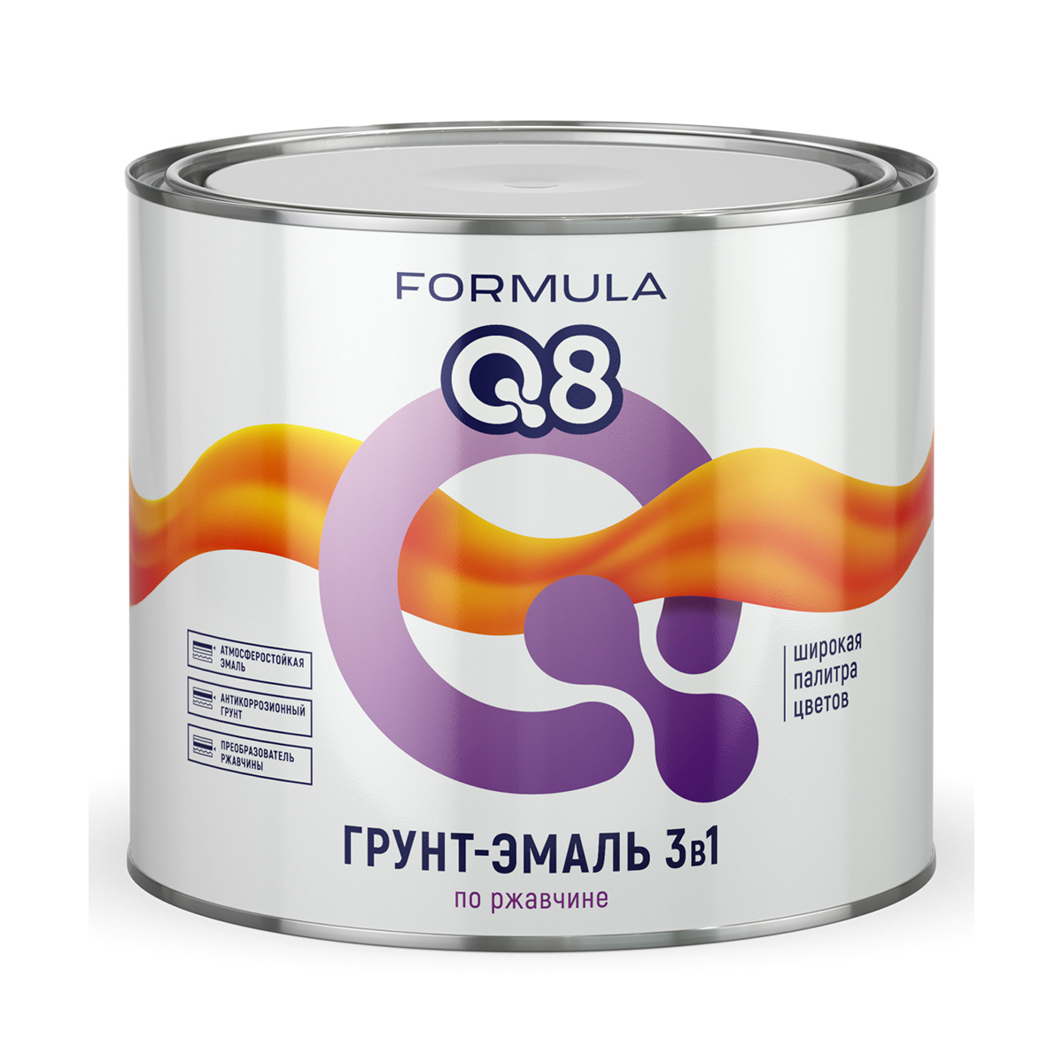 ГРУНТ- ЭМАЛЬ ПО РЖАВЧИНЕ "FORMULA Q8"  ГОЛУБАЯ  1,9 КГ (1/6)  