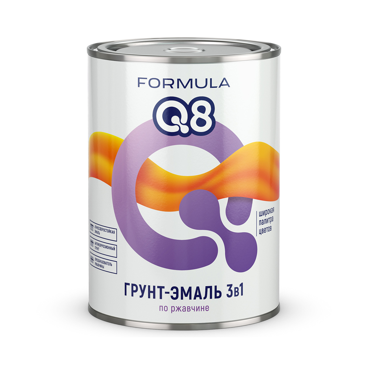 ГРУНТ- ЭМАЛЬ ПО РЖАВЧИНЕ "FORMULA Q8"  ЖЕЛТАЯ  0,9 КГ (1/14)  