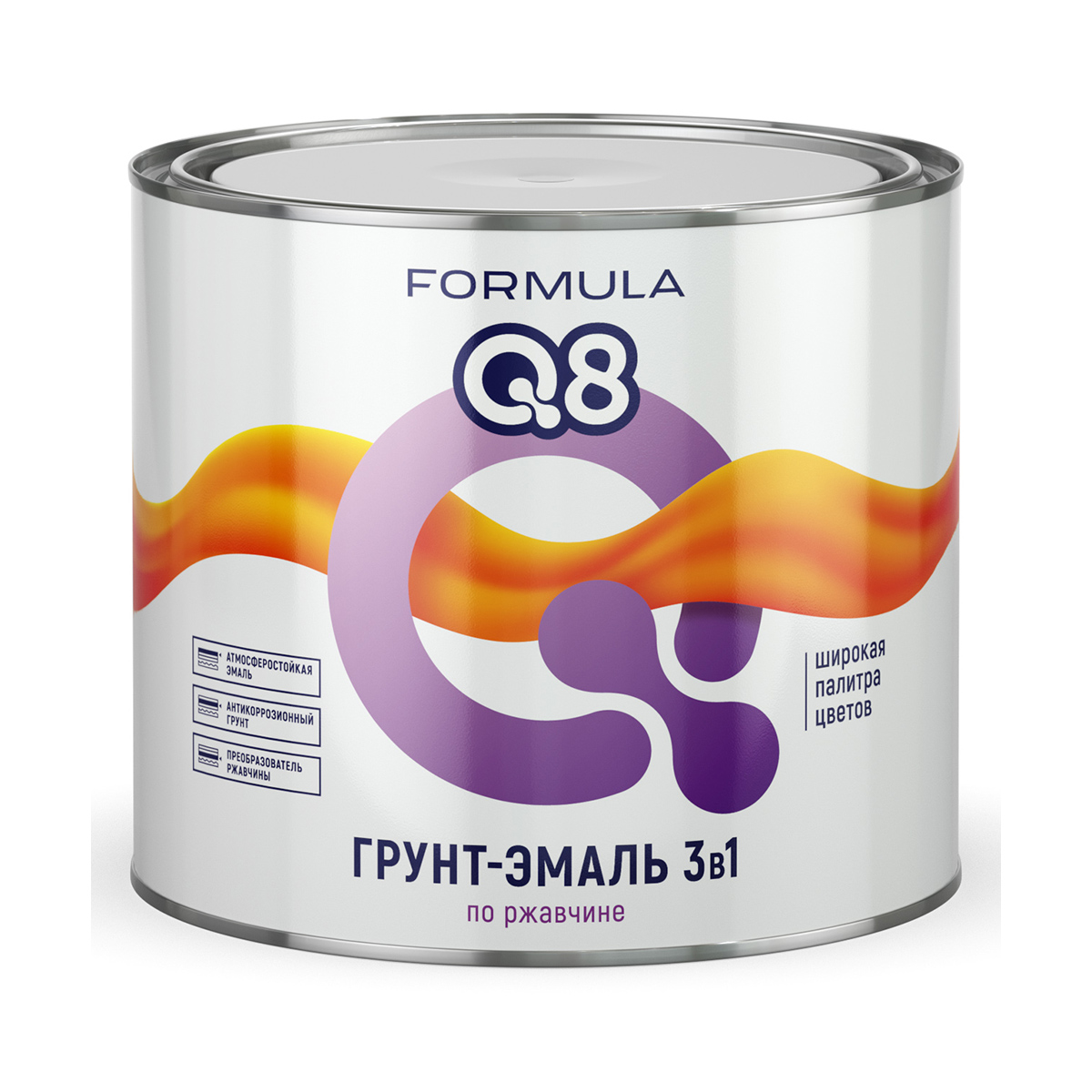 ГРУНТ- ЭМАЛЬ ПО РЖАВЧИНЕ "FORMULA Q8"  СИНЯЯ  1,9 КГ (1/6)  