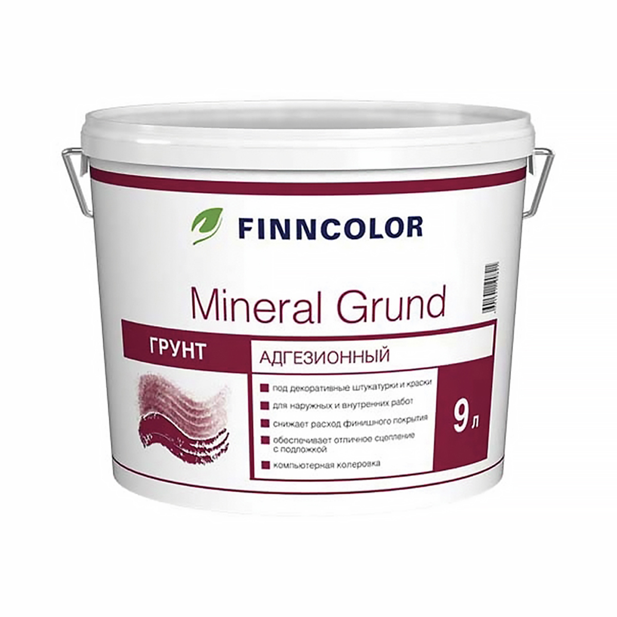 ГРУНТ АДГЕЗИОННЫЙ "MINERAL GRUND" RPA  9 Л (1) "FINNCOLOR" 