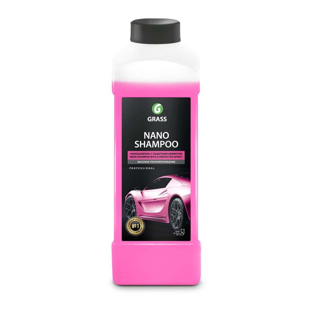 АВТОШАМПУНЬ "NANO SHAMPOO" 1 Л (1/12) "GRASS" 